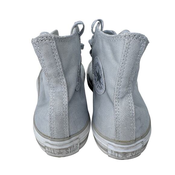 Converse Chuck Taylor All Star High Top Sneakers‎ Womens 10 Sparkle Silver Gray - Picture 3 of 11